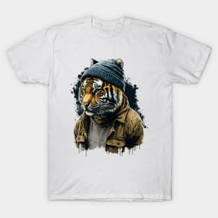 Chilled hipster Tiger T-Shirt